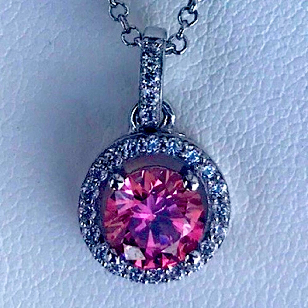 SILVER CUBIC ZIRCONIA
necklace & earring set.